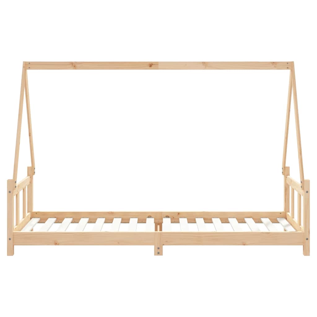 sengeramme til juniorseng 90x200 cm massivt fyrretræ