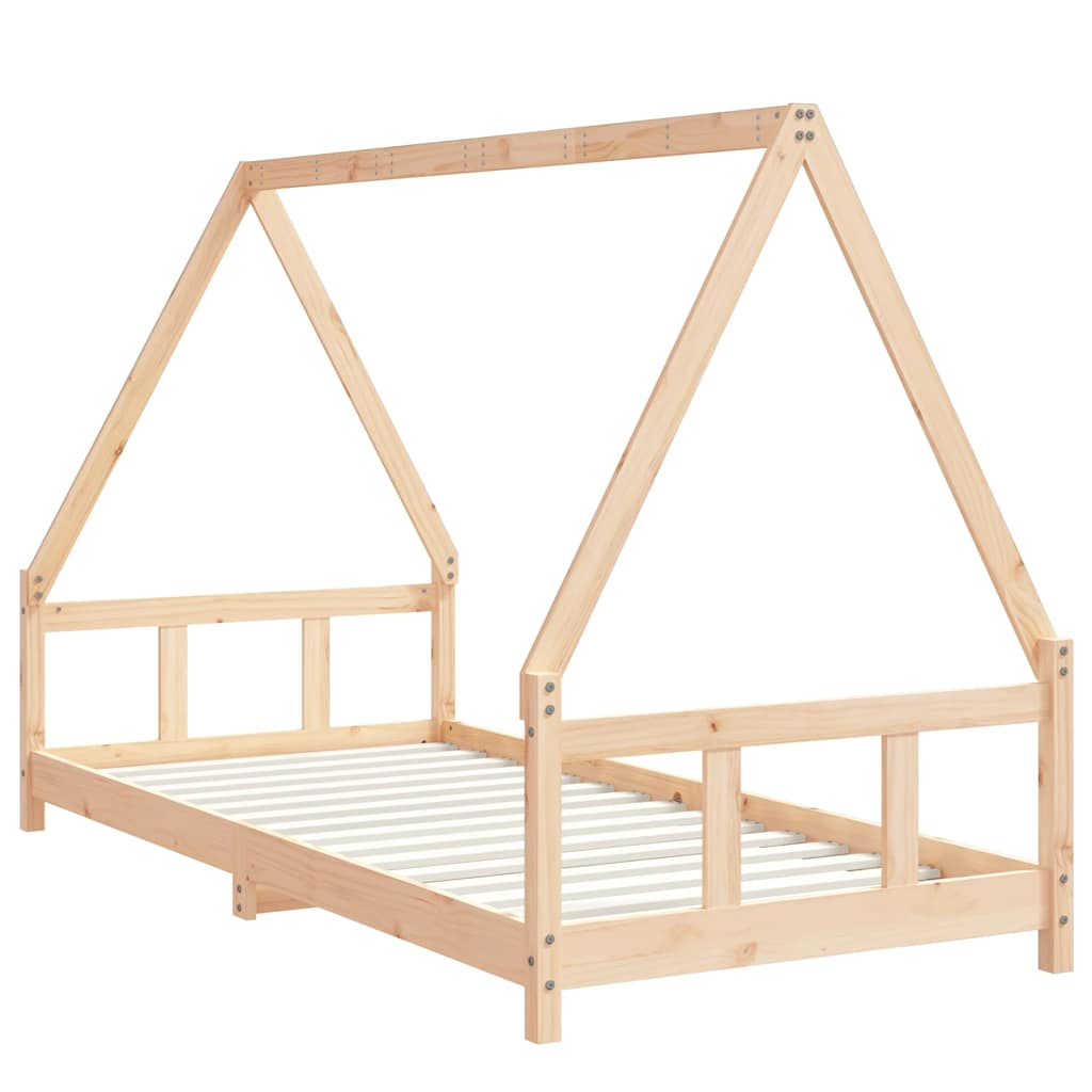 sengeramme til juniorseng 90x200 cm massivt fyrretræ