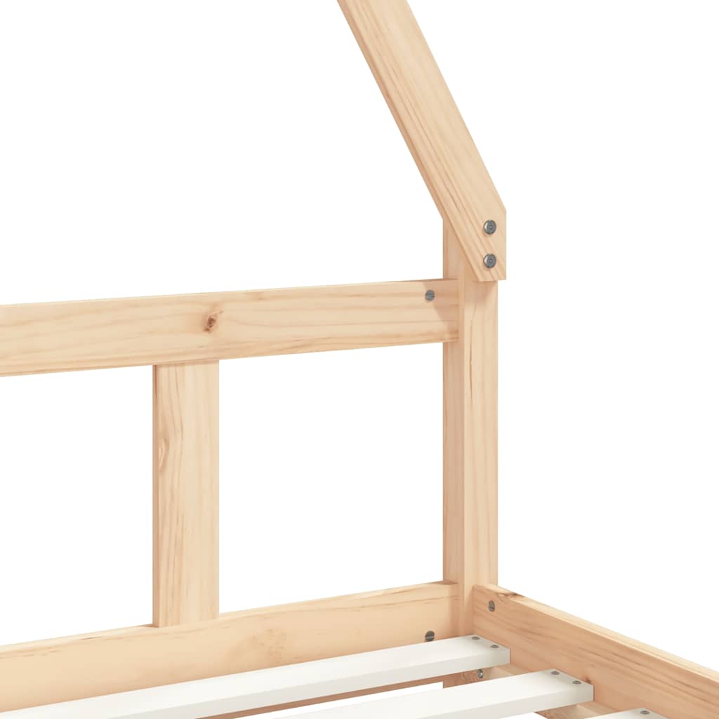 sengeramme til juniorseng 90x200 cm massivt fyrretræ
