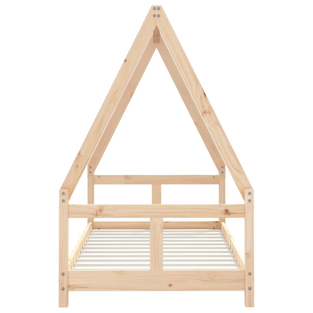 sengeramme til juniorseng 80x160 cm massivt fyrretræ