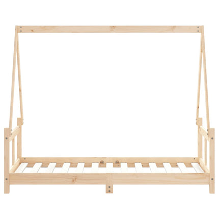 sengeramme til juniorseng 80x160 cm massivt fyrretræ