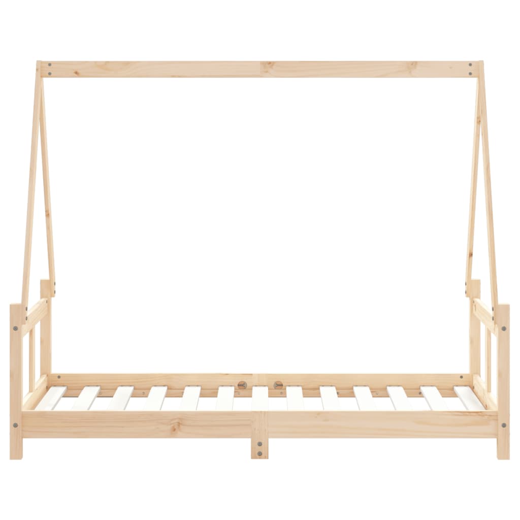sengeramme til juniorseng 80x160 cm massivt fyrretræ