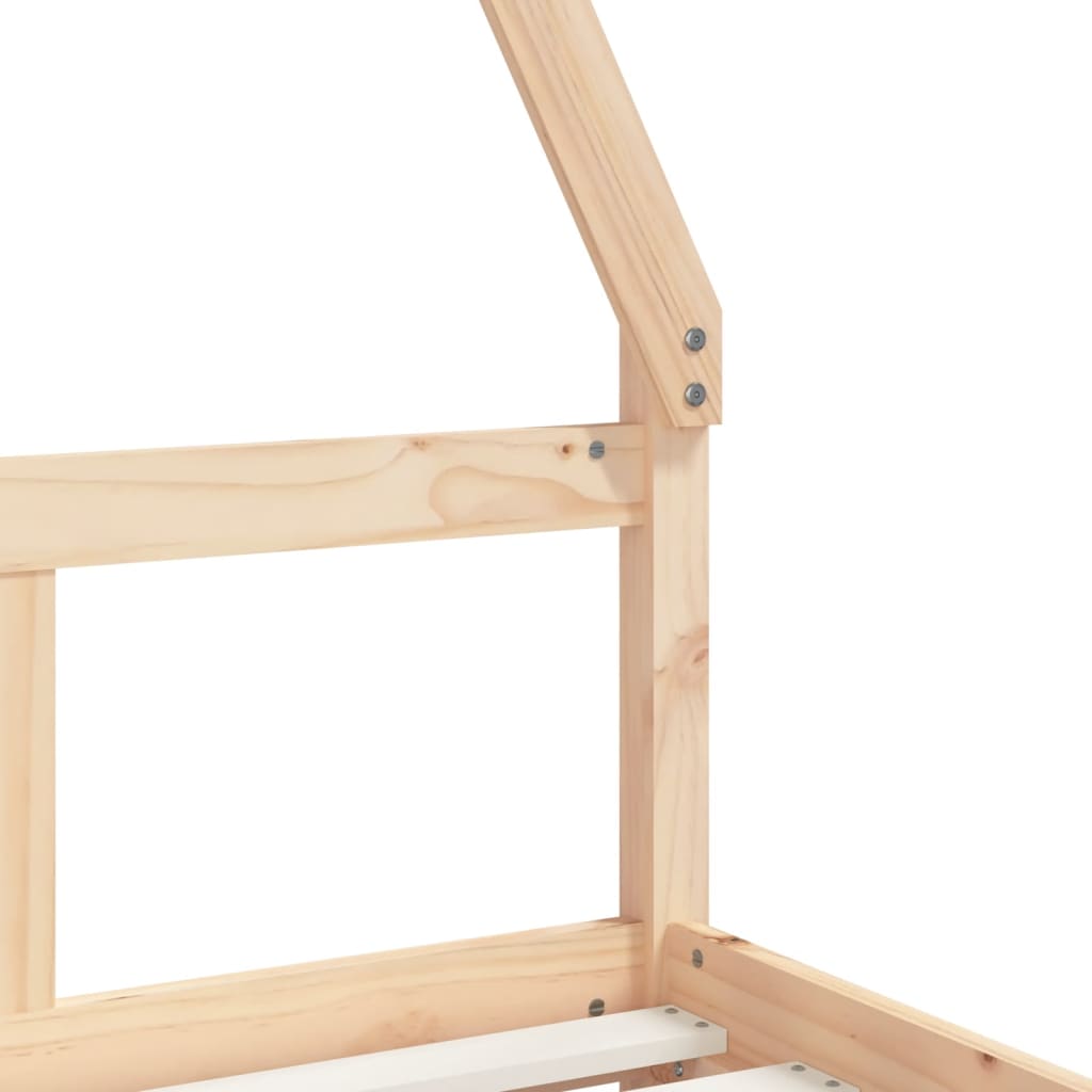 sengeramme til juniorseng 80x160 cm massivt fyrretræ