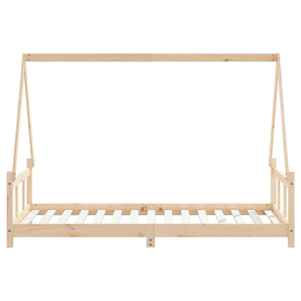 sengeramme til juniorseng 90x190 cm massivt fyrretræ