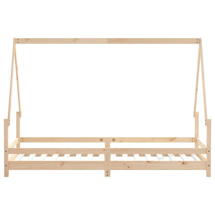 sengeramme til juniorseng 80x200 cm massivt fyrretræ
