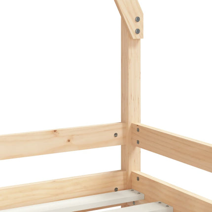 sengeramme til juniorseng 70x140 cm massivt fyrretræ