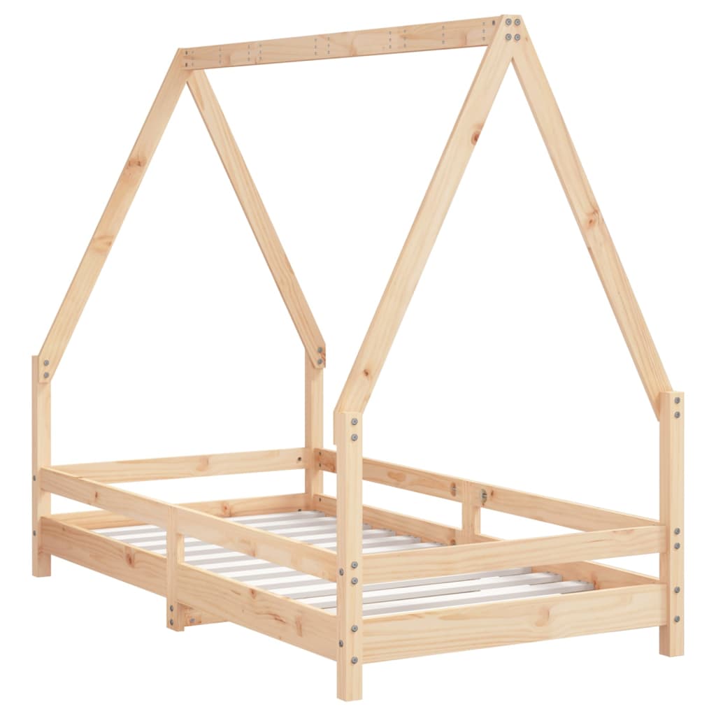 sengeramme til juniorseng 80x160 cm massivt fyrretræ