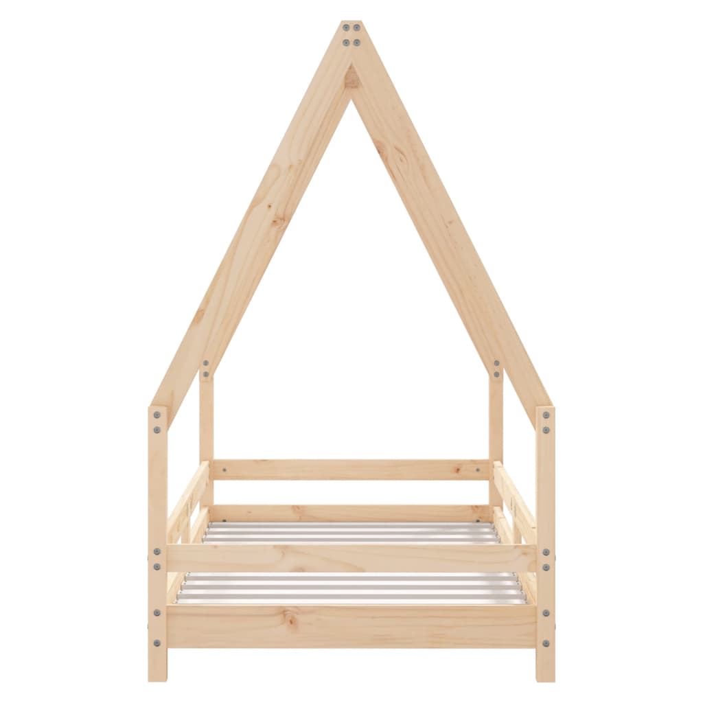 sengeramme til juniorseng 80x160 cm massivt fyrretræ