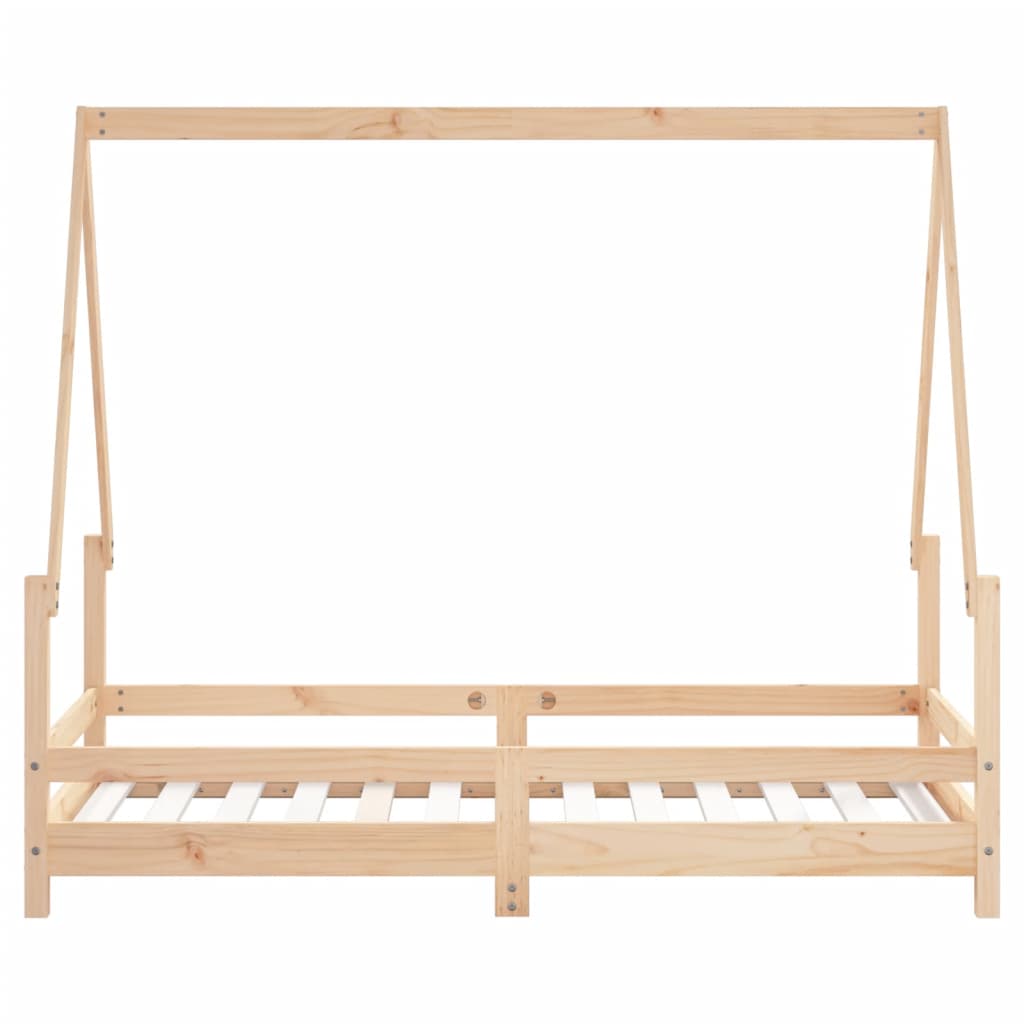 sengeramme til juniorseng 80x160 cm massivt fyrretræ
