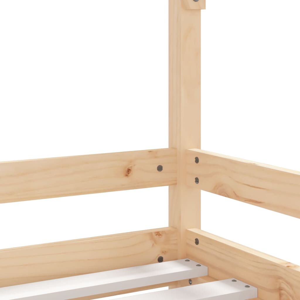 sengeramme til juniorseng 80x160 cm massivt fyrretræ