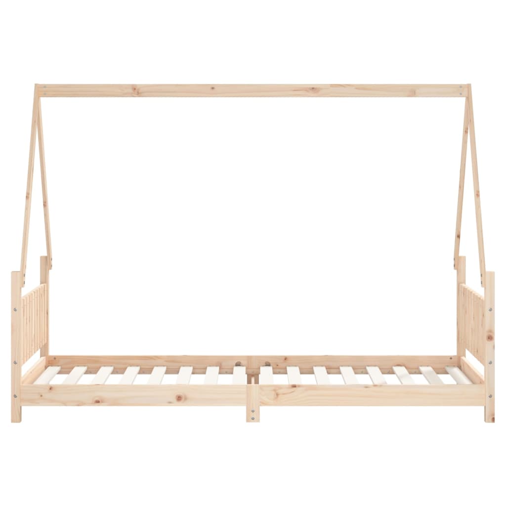 sengeramme til juniorseng 80x200 cm massivt fyrretræ