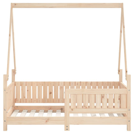 sengeramme til juniorseng 70x140 cm massivt fyrretræ