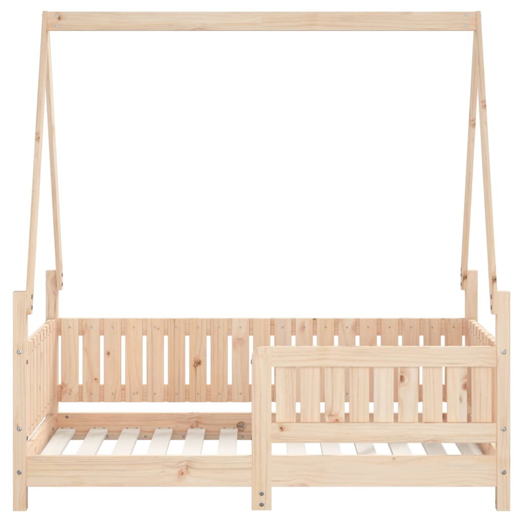 sengeramme til juniorseng 70x140 cm massivt fyrretræ