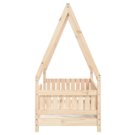 sengeramme til juniorseng 70x140 cm massivt fyrretræ