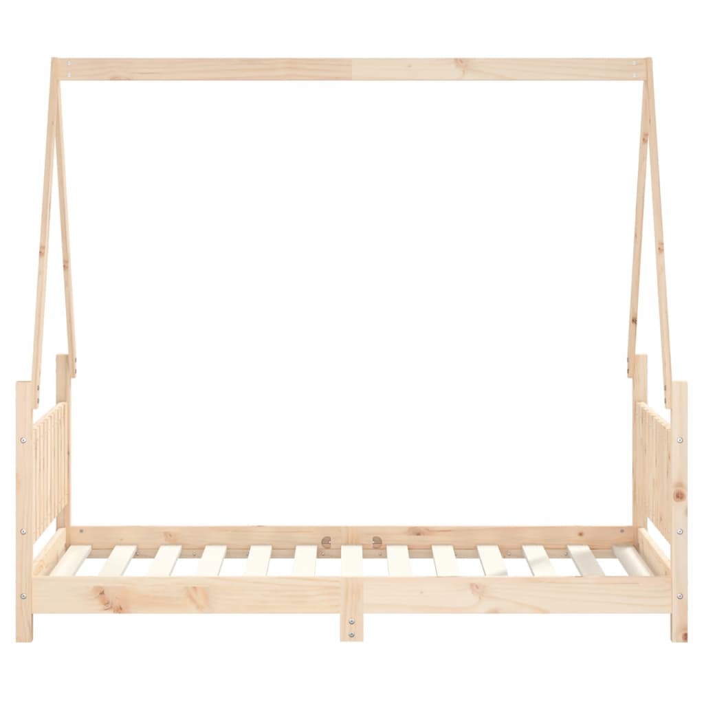 sengeramme til juniorseng 80x160 cm massivt fyrretræ