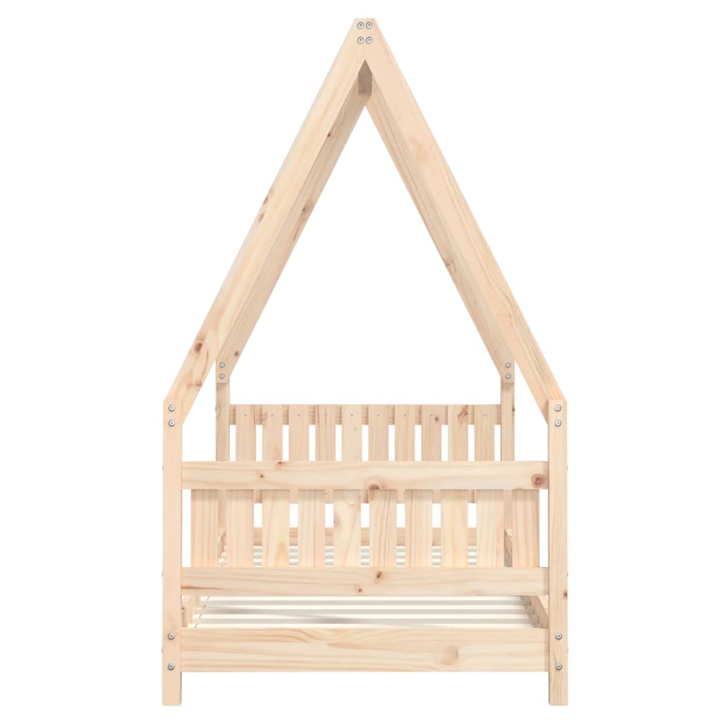 sengeramme til juniorseng 80x160 cm massivt fyrretræ
