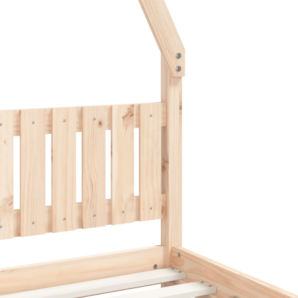 sengeramme til juniorseng 80x160 cm massivt fyrretræ