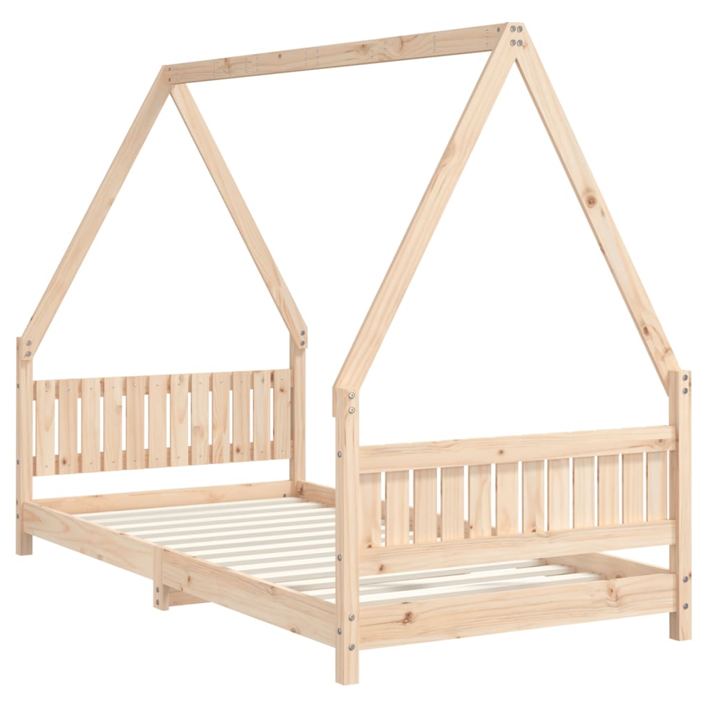 sengeramme til juniorseng 90x190 cm massivt fyrretræ