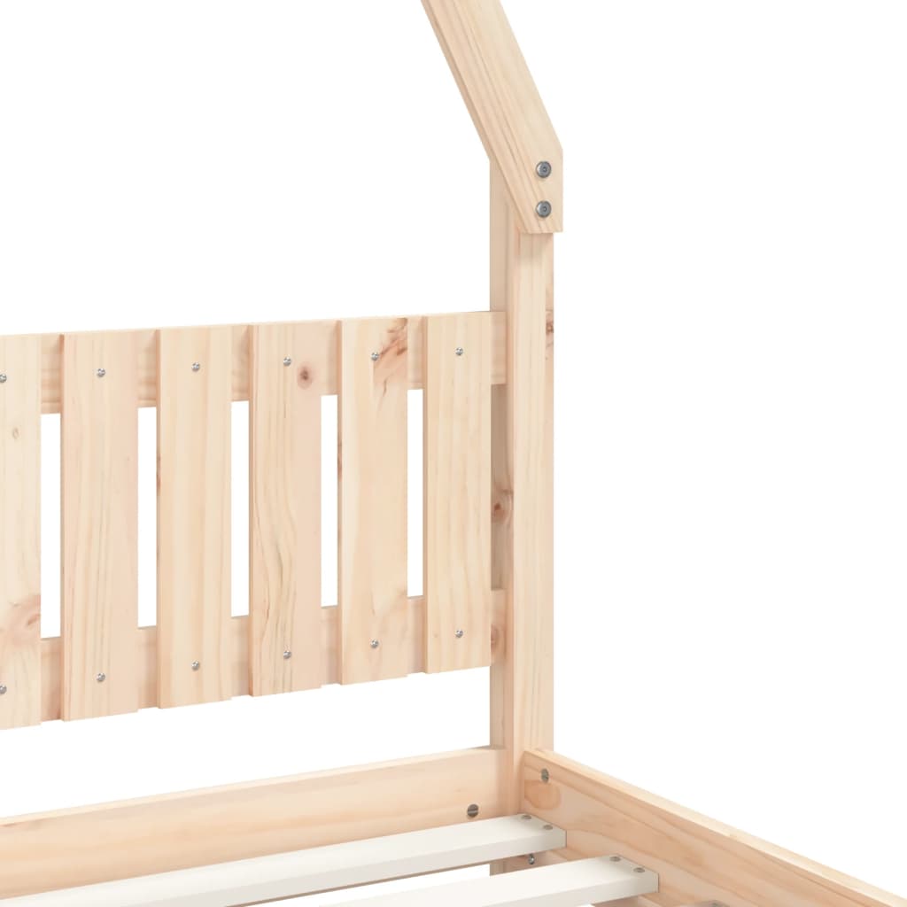 sengeramme til juniorseng 90x190 cm massivt fyrretræ