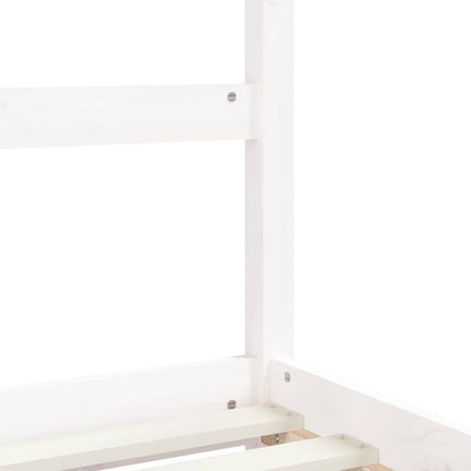 sengeramme til juniorseng 80x160 cm massivt fyrretræ hvid
