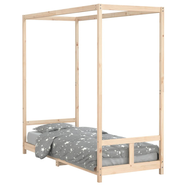 sengeramme til juniorseng 80x200 cm massivt fyrretræ