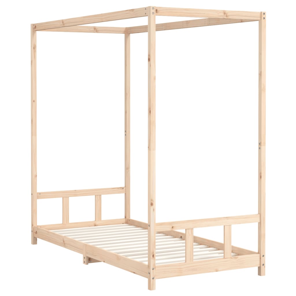 sengeramme til juniorseng 90x200 cm massivt fyrretræ