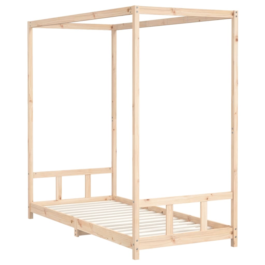 sengeramme til juniorseng 90x200 cm massivt fyrretræ