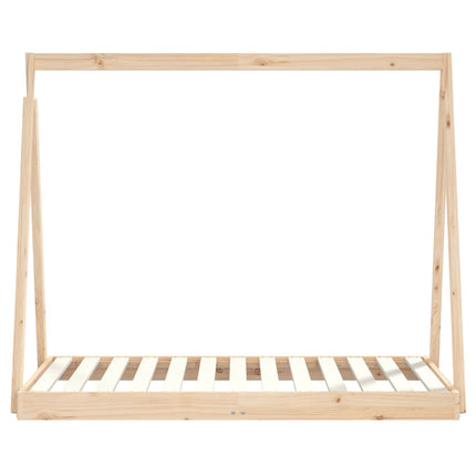 sengeramme til juniorseng 70x140 cm massivt fyrretræ