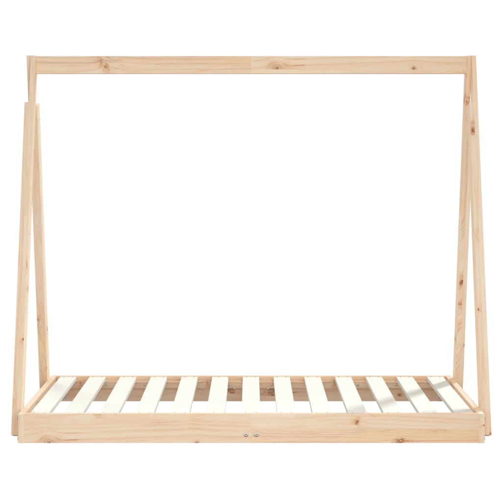 sengeramme til juniorseng 70x140 cm massivt fyrretræ