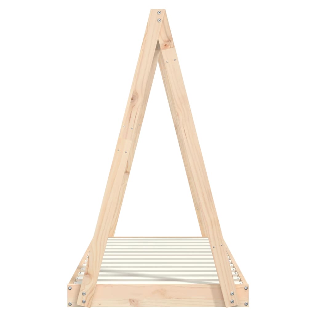 sengeramme til juniorseng 70x140 cm massivt fyrretræ