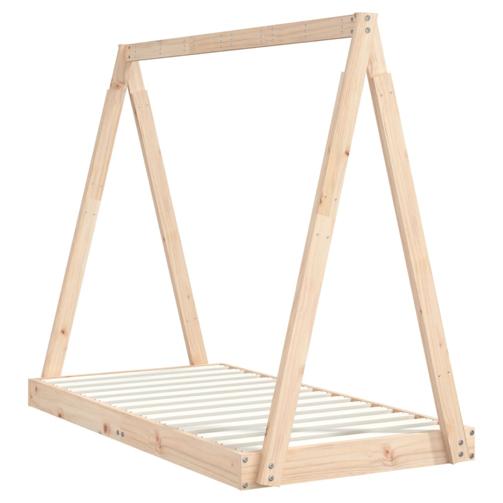 sengeramme til juniorseng 70x140 cm massivt fyrretræ