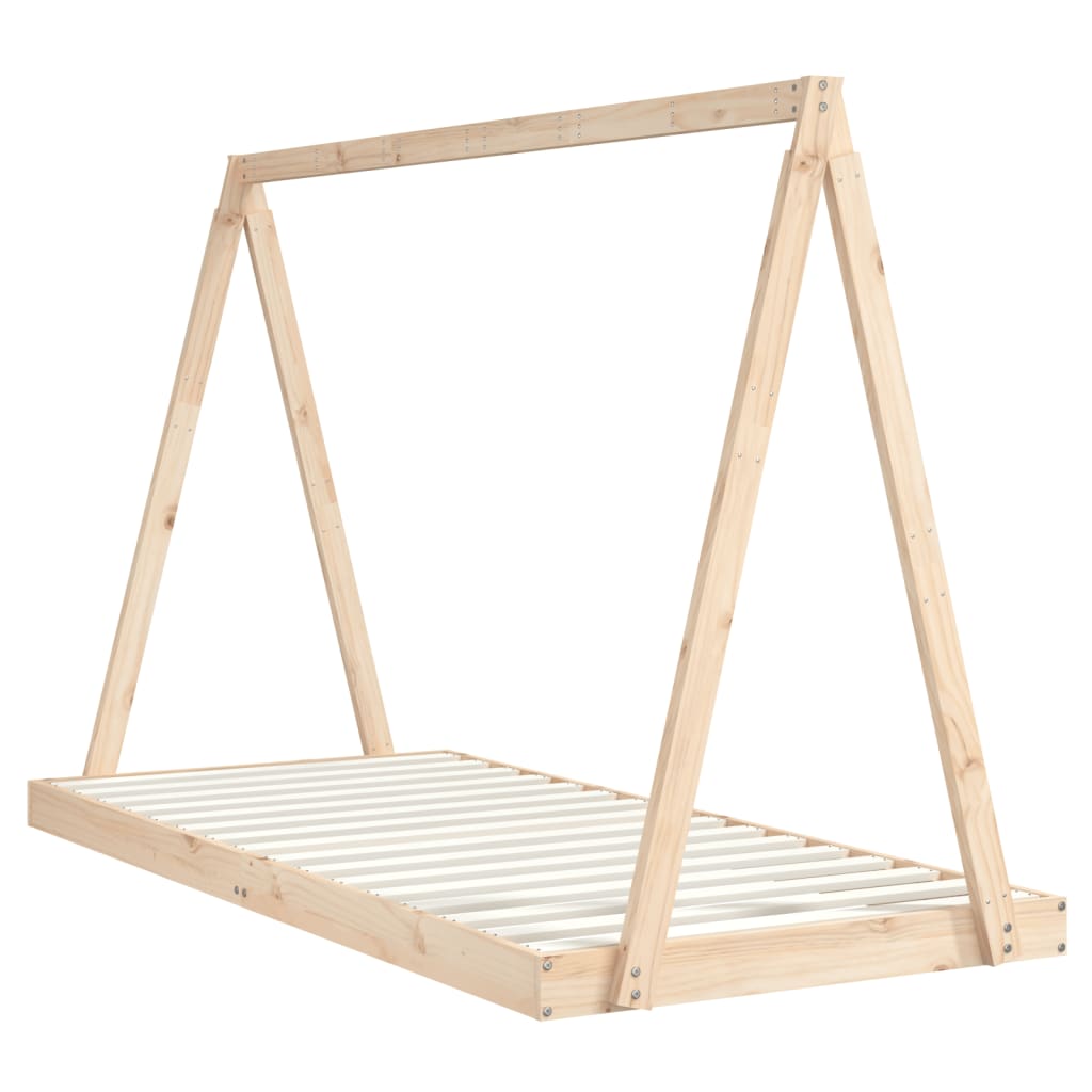 sengeramme til juniorseng 90x200 cm massivt fyrretræ