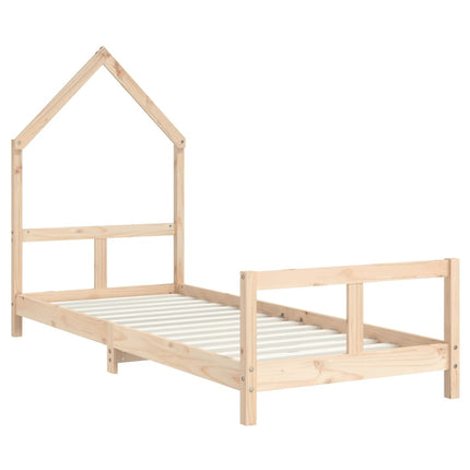 sengeramme til juniorseng 80x200 cm massivt fyrretræ