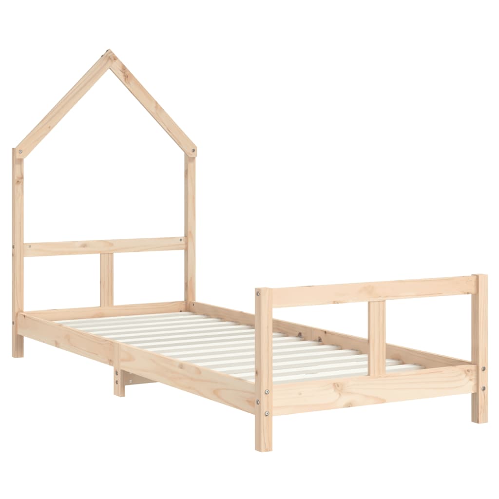 sengeramme til juniorseng 80x200 cm massivt fyrretræ