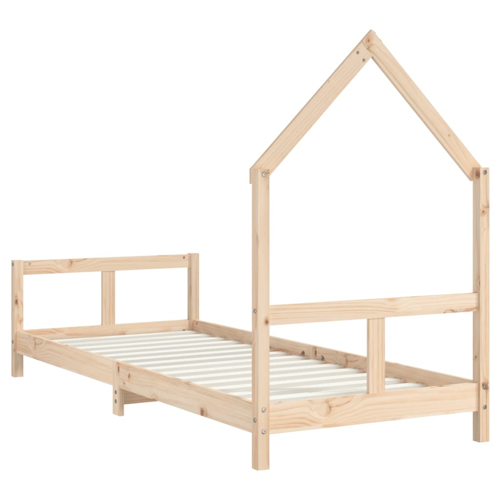 sengeramme til juniorseng 80x200 cm massivt fyrretræ