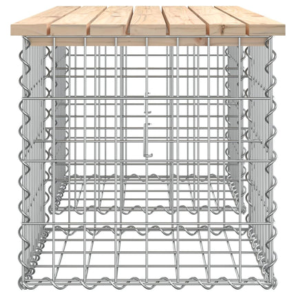 havebænk med gabiondesign 103x44x42 cm massivt fyrretræ