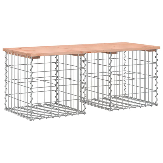havebænk med gabiondesign 103x44x42 cm massivt douglasgran