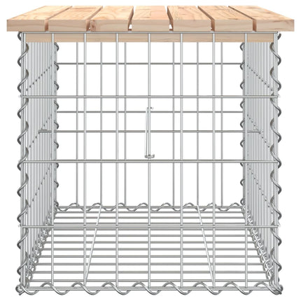 havebænk med gabiondesign 63x44x42 cm massivt fyrretræ