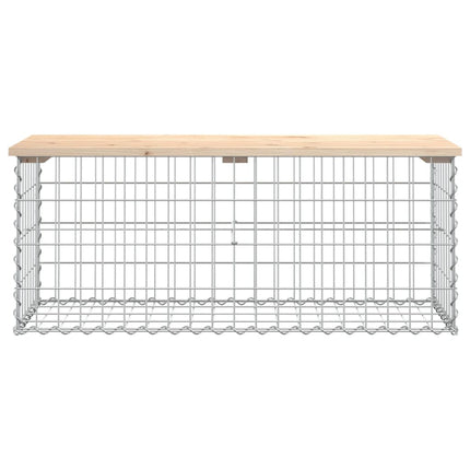 havebænk med gabiondesign 103x44x42 cm massivt fyrretræ