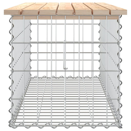 havebænk med gabiondesign 103x44x42 cm massivt fyrretræ