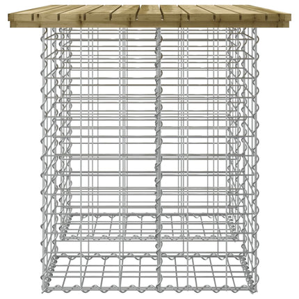 havebord gabiondesign 100x70x72 cm imprægneret fyrretræ