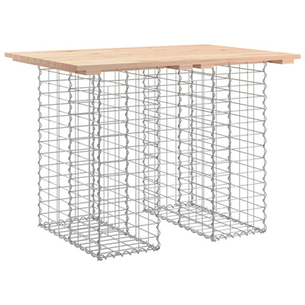 havebord gabiondesign 100x70x72 cm massivt træ fyrretræ