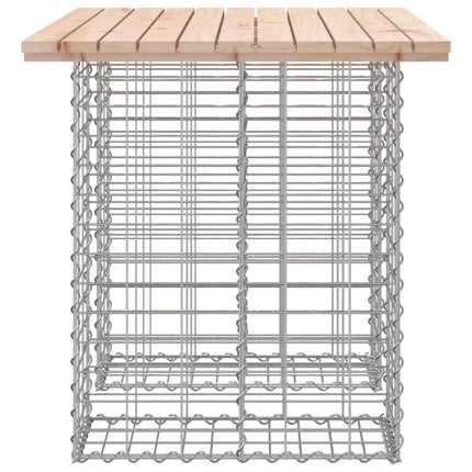 havebord gabiondesign 100x70x72 cm massivt træ fyrretræ