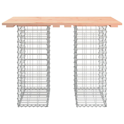 havebord gabiondesign 100x70x72 cm massivt træ Douglas