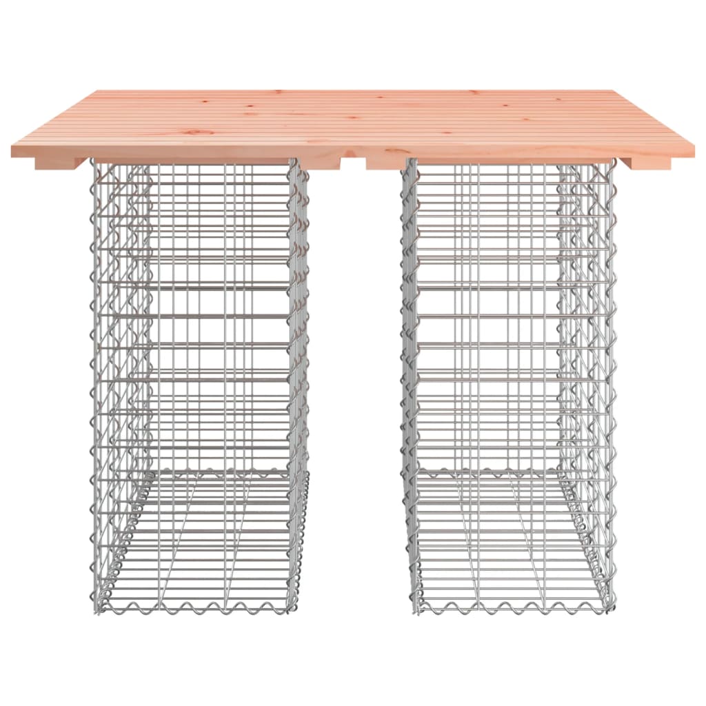 havebord gabiondesign 100x102x72 cm massivt træ Douglas