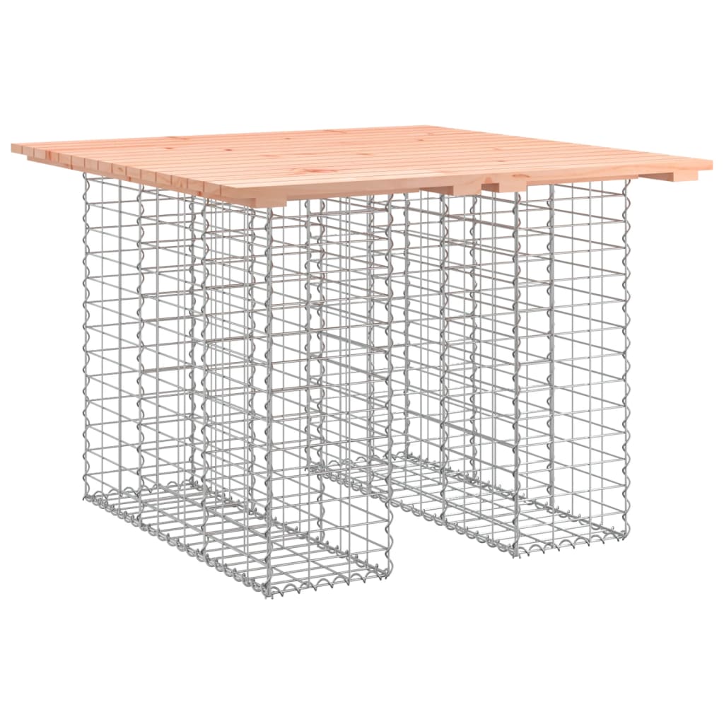 havebord gabiondesign 100x102x72 cm massivt træ Douglas