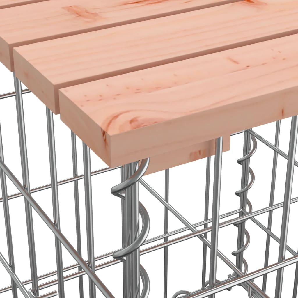 havebord gabiondesign 100x102x72 cm massivt træ Douglas