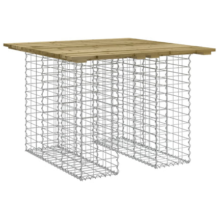 havebord gabiondesign 100x102x72 cm imprægneret fyrretræ