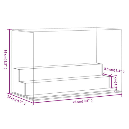 montre 25x12x16 cm akryl transparent