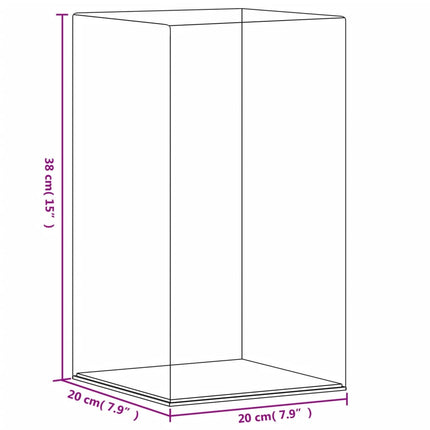montre 20x20x38 cm akryl transparent